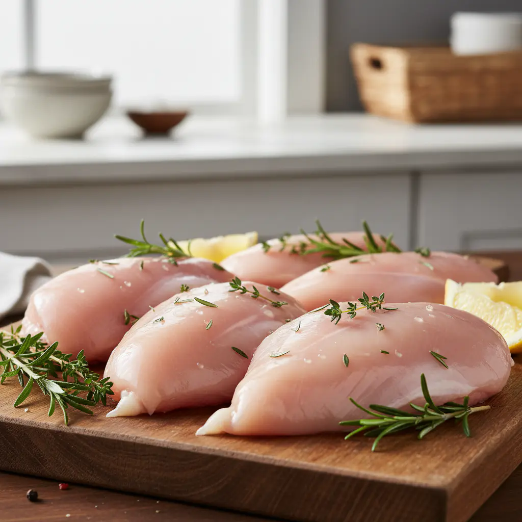 Fresh raw chicken breast